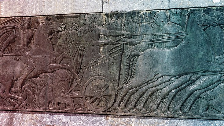 Relief Kriegsschauplatz in der Antike